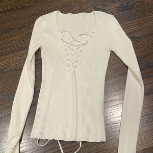 ALC lace up long sleeve shirt